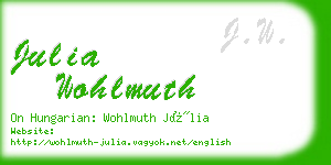 julia wohlmuth business card